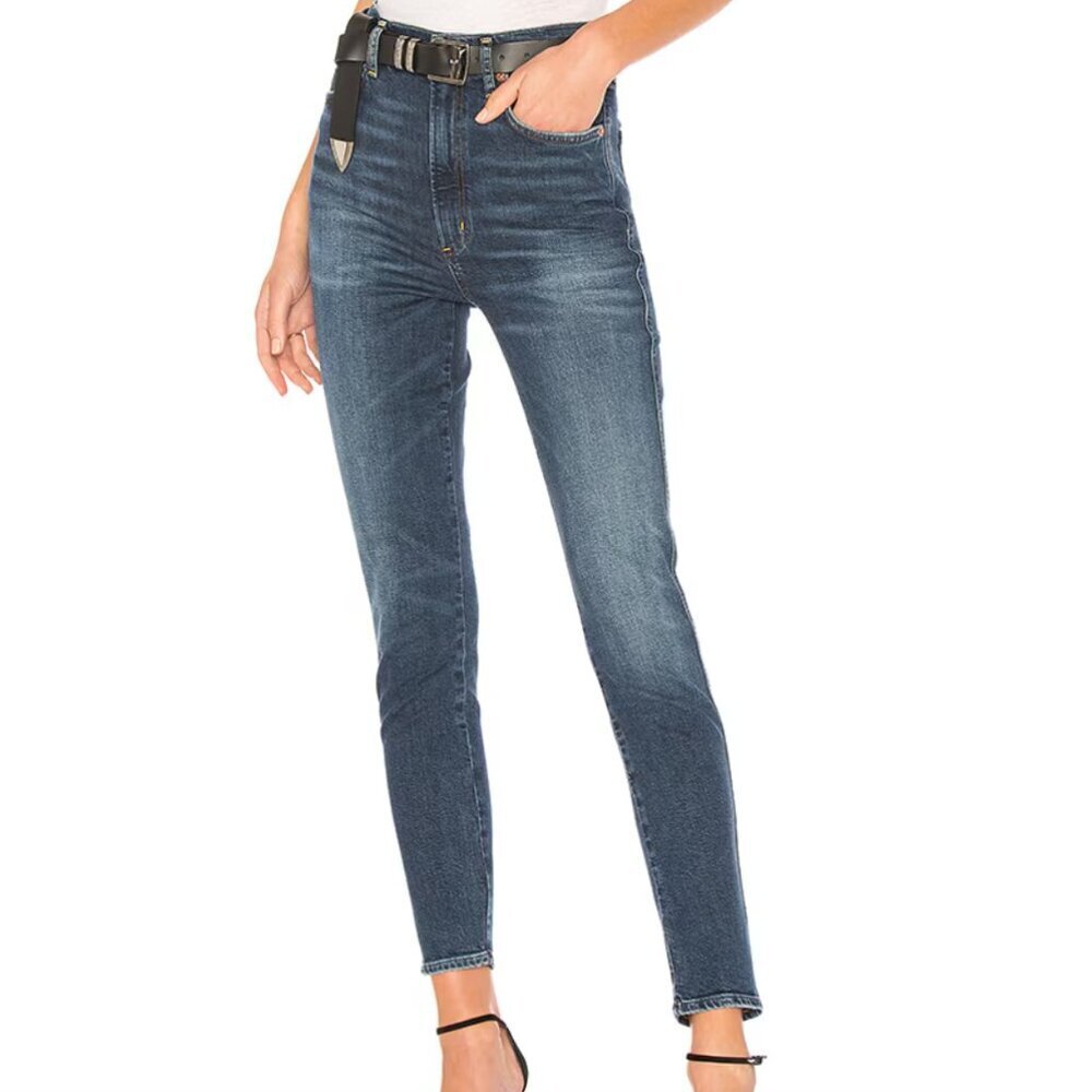 Agolde Roxanne Super High Rise Skinny Dark Wash Size 25
